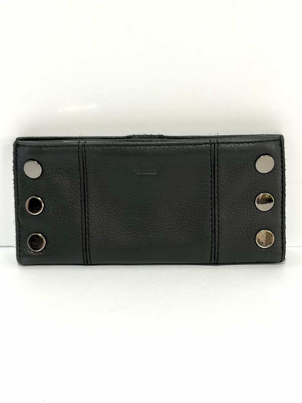 Hammitt 110 North Wallet In Black Leather With Gunmetal Hardware